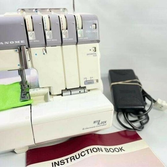Office Janome Mylock 634d Overlock Serger Machine W Manual Pedal